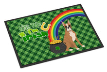 Load image into Gallery viewer, Fawn Boxer St. Patrick's Day Doormat - 24x36 Decorative Floor Mat – Indoor/Outdoor Rug with Artistic Flair