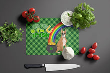 Load image into Gallery viewer, Fawn Boxer St. Patrick's Day Glass Cutting Boards – Durable, Decorative Kitchen Art Large