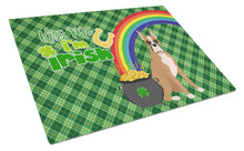 Load image into Gallery viewer, Fawn Boxer St. Patrick's Day Glass Cutting Boards – Durable, Decorative Kitchen Art Large