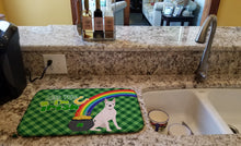 Load image into Gallery viewer, White Boxer St. Patrick's Day Dish Drying Mat – Absorbent, Artistic Kitchen Essentials