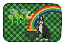 Load image into Gallery viewer, Black Boxer St. Patrick's Day Dish Drying Mat – Absorbent, Artistic Kitchen Essentials