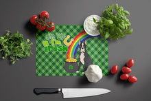 Load image into Gallery viewer, Black Boxer St. Patrick's Day Glass Cutting Boards – Durable, Decorative Kitchen Art Large