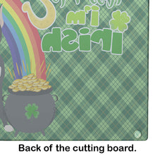 Load image into Gallery viewer, Black Boxer St. Patrick's Day Glass Cutting Boards – Durable, Decorative Kitchen Art Large