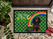 Load image into Gallery viewer, Black and Tan Cavalier Spaniel St. Patrick's Day Doormat - 24x36 Decorative Floor Mat – Indoor/Outdoor Rug with Artistic Flair