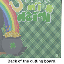 Load image into Gallery viewer, Black and Tan Cavalier Spaniel St. Patrick's Day Glass Cutting Boards – Durable, Decorative Kitchen Art Large
