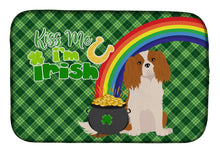 Load image into Gallery viewer, Blenheim Cavalier Spaniel St. Patrick's Day Dish Drying Mat – Absorbent, Artistic Kitchen Essentials