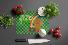 Load image into Gallery viewer, Ruby Cavalier Spaniel St. Patrick's Day Glass Cutting Boards – Durable, Decorative Kitchen Art Large