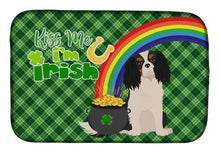 Load image into Gallery viewer, Tricolor Cavalier Spaniel St. Patrick's Day Dish Drying Mat – Absorbent, Artistic Kitchen Essentials