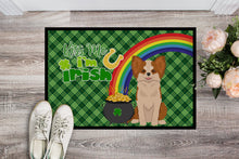 Load image into Gallery viewer, Longhaired Red and White Chihuahua St. Patrick's Day Doormat - 24x36 Decorative Floor Mat – Indoor/Outdoor Rug with Artistic Flair
