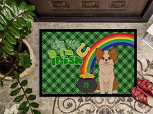 Load image into Gallery viewer, Longhaired Red and White Chihuahua St. Patrick's Day Doormat - 24x36 Decorative Floor Mat – Indoor/Outdoor Rug with Artistic Flair