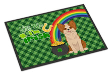 Load image into Gallery viewer, Longhaired Red and White Chihuahua St. Patrick's Day Doormat - 24x36 Decorative Floor Mat – Indoor/Outdoor Rug with Artistic Flair