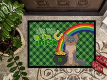 Load image into Gallery viewer, Longhaired Blue and Tan Chihuahua St. Patrick's Day Doormat - 24x36 Decorative Floor Mat – Indoor/Outdoor Rug with Artistic Flair