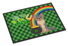Load image into Gallery viewer, Longhaired Blue and Tan Chihuahua St. Patrick's Day Doormat - 24x36 Decorative Floor Mat – Indoor/Outdoor Rug with Artistic Flair