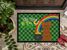 Load image into Gallery viewer, Longhaired Red Chihuahua St. Patrick's Day Doormat - 24x36 Decorative Floor Mat – Indoor/Outdoor Rug with Artistic Flair