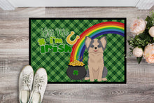 Load image into Gallery viewer, Longhaired Blue and White Chihuahua St. Patrick's Day Doormat - 24x36 Decorative Floor Mat – Indoor/Outdoor Rug with Artistic Flair