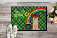 Load image into Gallery viewer, Longhaired Black and Red Chihuahua St. Patrick's Day Doormat - 24x36 Decorative Floor Mat – Indoor/Outdoor Rug with Artistic Flair