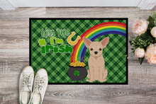 Load image into Gallery viewer, Fawn Chihuahua St. Patrick's Day Doormat - 24x36 Decorative Floor Mat – Indoor/Outdoor Rug with Artistic Flair
