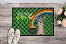 Load image into Gallery viewer, Blue and White Chihuahua St. Patrick's Day Doormat - 24x36 Decorative Floor Mat – Indoor/Outdoor Rug with Artistic Flair