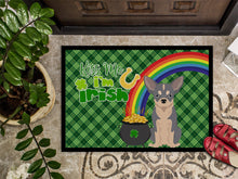 Load image into Gallery viewer, Blue and White Chihuahua St. Patrick's Day Doormat - 24x36 Decorative Floor Mat – Indoor/Outdoor Rug with Artistic Flair