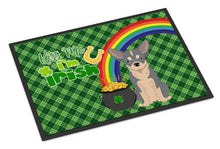 Load image into Gallery viewer, Blue and White Chihuahua St. Patrick's Day Doormat - 24x36 Decorative Floor Mat – Indoor/Outdoor Rug with Artistic Flair