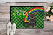 Load image into Gallery viewer, Black and Tan Chihuahua St. Patrick's Day Doormat - 24x36 Decorative Floor Mat – Indoor/Outdoor Rug with Artistic Flair
