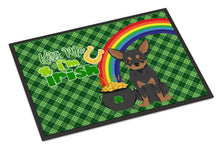 Load image into Gallery viewer, Black and Tan Chihuahua St. Patrick's Day Doormat - 24x36 Decorative Floor Mat – Indoor/Outdoor Rug with Artistic Flair