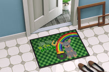 Load image into Gallery viewer, Blue and Tan Chihuahua St. Patrick's Day Doormat - 24x36 Decorative Floor Mat – Indoor/Outdoor Rug with Artistic Flair