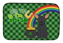 Load image into Gallery viewer, Black Chihuahua St. Patrick's Day Dish Drying Mat – Absorbent, Artistic Kitchen Essentials