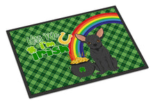 Load image into Gallery viewer, Black Chihuahua St. Patrick's Day Doormat - 24x36 Decorative Floor Mat – Indoor/Outdoor Rug with Artistic Flair