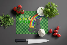 Load image into Gallery viewer, Black Chihuahua St. Patrick's Day Glass Cutting Boards – Durable, Decorative Kitchen Art Large