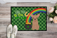 Load image into Gallery viewer, Cream Chihuahua St. Patrick's Day Doormat - 24x36 Decorative Floor Mat – Indoor/Outdoor Rug with Artistic Flair