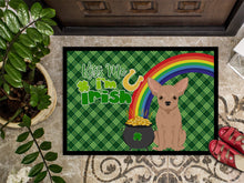 Load image into Gallery viewer, Cream Chihuahua St. Patrick's Day Doormat - 24x36 Decorative Floor Mat – Indoor/Outdoor Rug with Artistic Flair