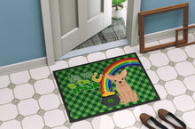 Load image into Gallery viewer, Cream Chihuahua St. Patrick's Day Doormat - 24x36 Decorative Floor Mat – Indoor/Outdoor Rug with Artistic Flair