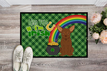 Load image into Gallery viewer, Chocolate Chihuahua St. Patrick's Day Doormat - 24x36 Decorative Floor Mat – Indoor/Outdoor Rug with Artistic Flair