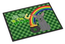 Load image into Gallery viewer, Blue Chihuahua St. Patrick's Day Doormat - 24x36 Decorative Floor Mat – Indoor/Outdoor Rug with Artistic Flair