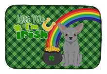 Load image into Gallery viewer, Silver Chihuahua St. Patrick's Day Dish Drying Mat – Absorbent, Artistic Kitchen Essentials