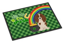Load image into Gallery viewer, Longhair Red Pedbald Dachshund St. Patrick's Day Doormat - 24x36 Decorative Floor Mat – Indoor/Outdoor Rug with Artistic Flair