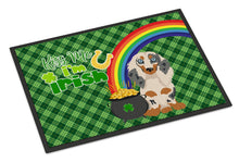 Load image into Gallery viewer, Longhair Cream Dapple Dachshund St. Patrick's Day Doormat - 24x36 Decorative Floor Mat – Indoor/Outdoor Rug with Artistic Flair