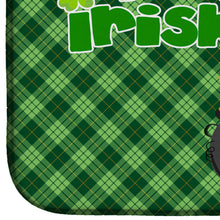 Load image into Gallery viewer, Longhair Chocolate and Cream Dachshund St. Patrick's Day Dish Drying Mat – Absorbent, Artistic Kitchen Essentials