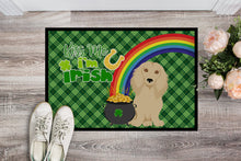 Load image into Gallery viewer, Longhair Cream Dachshund St. Patrick's Day Doormat - 24x36 Decorative Floor Mat – Indoor/Outdoor Rug with Artistic Flair