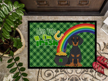 Load image into Gallery viewer, Black and Tan Dachshund St. Patrick's Day Doormat - 24x36 Decorative Floor Mat – Indoor/Outdoor Rug with Artistic Flair