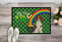 Load image into Gallery viewer, Red Piebald Dachshund St. Patrick's Day Doormat - 24x36 Decorative Floor Mat – Indoor/Outdoor Rug with Artistic Flair