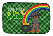 Load image into Gallery viewer, Black Dapple Dachshund St. Patrick's Day Dish Drying Mat – Absorbent, Artistic Kitchen Essentials