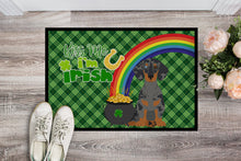 Load image into Gallery viewer, Black Dapple Dachshund St. Patrick's Day Doormat - 24x36 Decorative Floor Mat – Indoor/Outdoor Rug with Artistic Flair