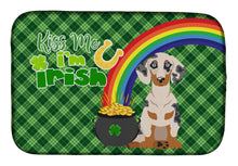 Load image into Gallery viewer, Cream Dapple Dachshund St. Patrick's Day Dish Drying Mat – Absorbent, Artistic Kitchen Essentials