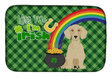 Load image into Gallery viewer, Cream Dachshund St. Patrick's Day Dish Drying Mat – Absorbent, Artistic Kitchen Essentials