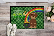 Load image into Gallery viewer, Wirehair Red and Tan Dachshund St. Patrick's Day Doormat - 24x36 Decorative Floor Mat – Indoor/Outdoor Rug with Artistic Flair