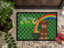 Load image into Gallery viewer, Wirehair Red and Tan Dachshund St. Patrick's Day Doormat - 24x36 Decorative Floor Mat – Indoor/Outdoor Rug with Artistic Flair