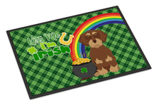 Load image into Gallery viewer, Wirehair Red and Tan Dachshund St. Patrick's Day Doormat - 24x36 Decorative Floor Mat – Indoor/Outdoor Rug with Artistic Flair