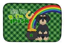 Load image into Gallery viewer, Wirehair Black and Cream Dachshund St. Patrick's Day Dish Drying Mat – Absorbent, Artistic Kitchen Essentials